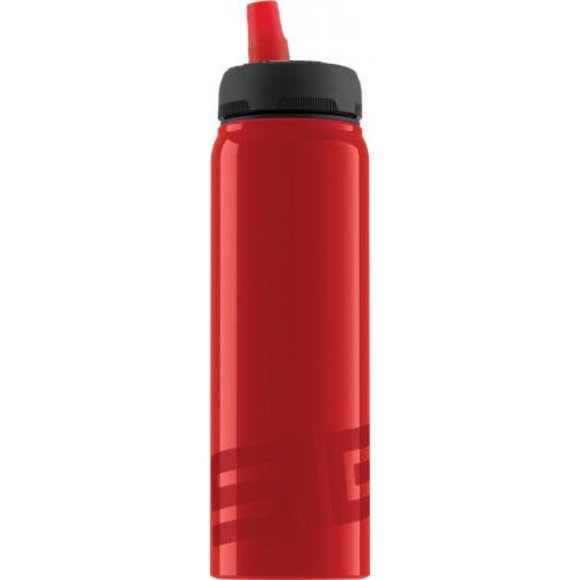 NWT- SIGG .75l Wide Mouth Bottle w/Straw, Red - Picture 1 of 8